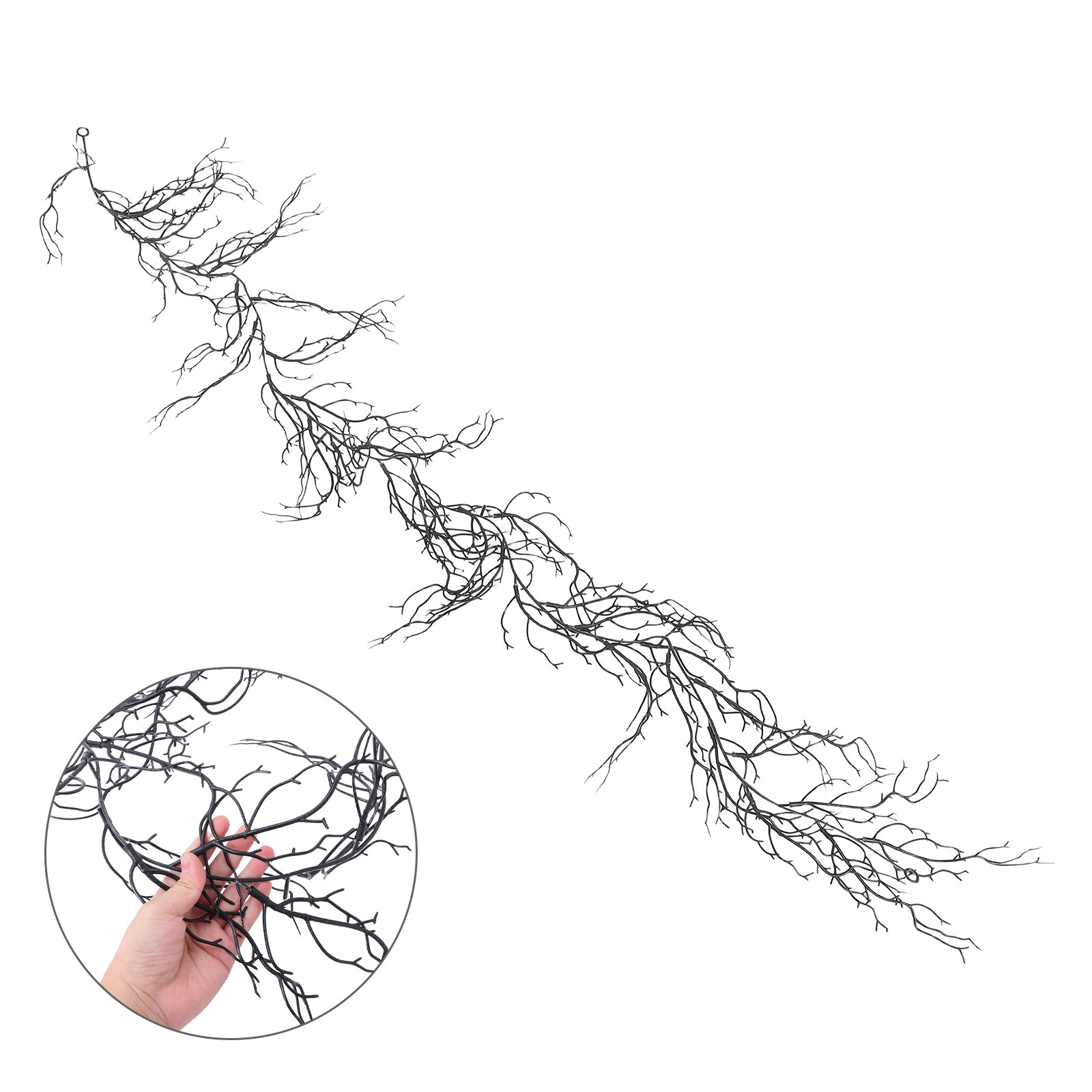 Branch Curly Willow - Black Decorative Vine Curly Willow Branches