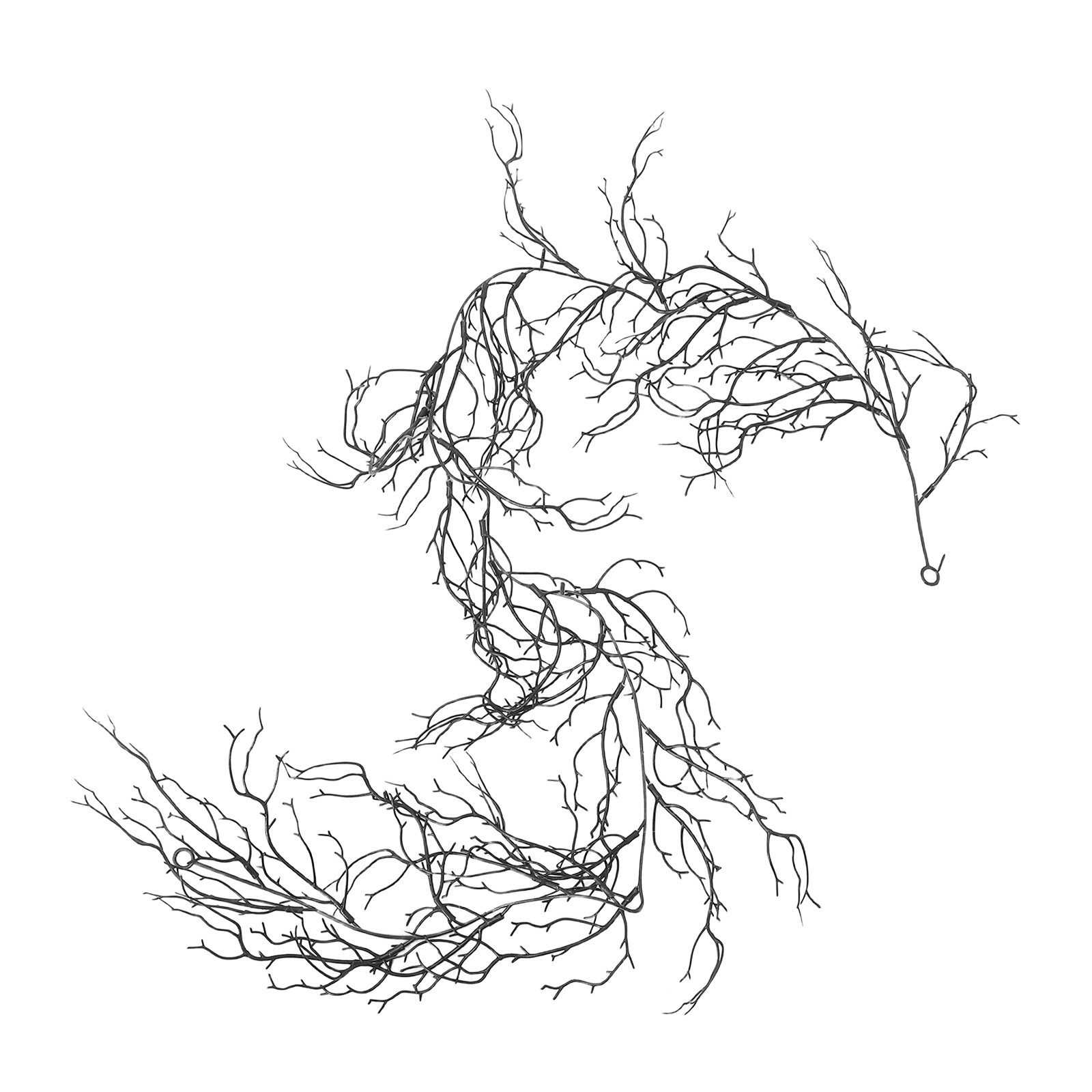 Branch Curly Willow - Flexible Black Curly Willow Branches Plastic
