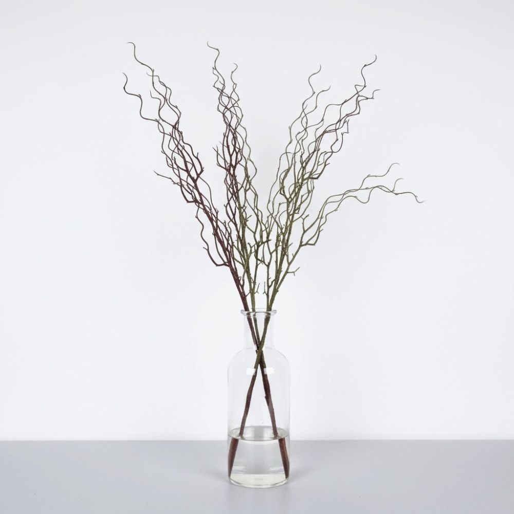 Branch Curly Willow - 120cm Length Artificial Willow Branch 4-Fork