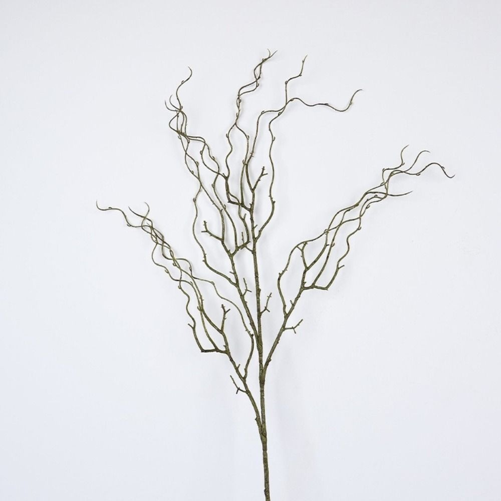 Branch Curly Willow - 120cm Length Artificial Willow Branch 4-Fork