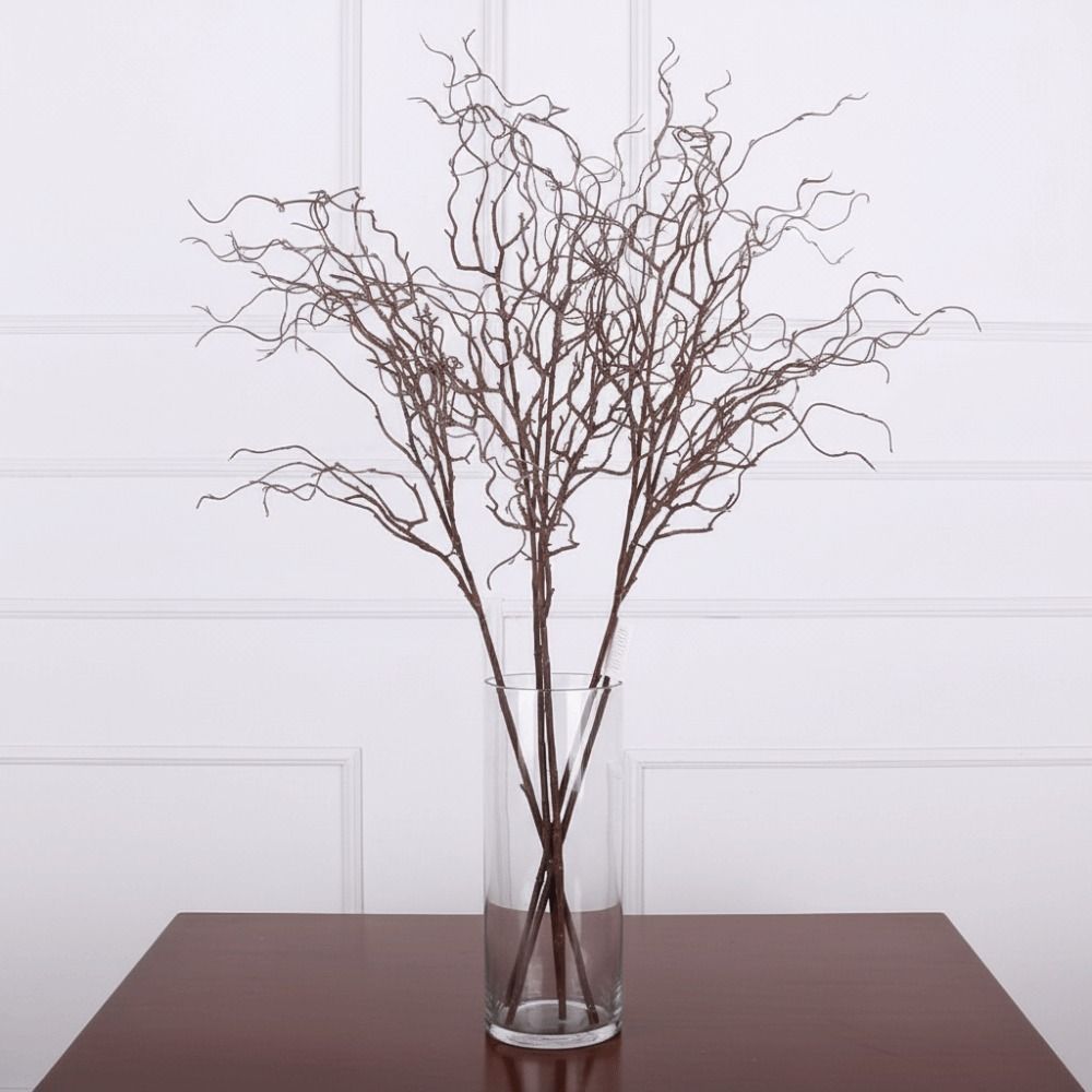 Branch Curly Willow - 120cm Length Artificial Willow Branch 4-Fork