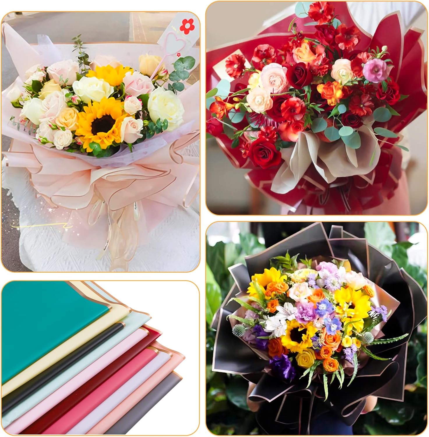 10 Sheets 8colors Flower Bouqu - đánh giá và giá Anda Florist Supply