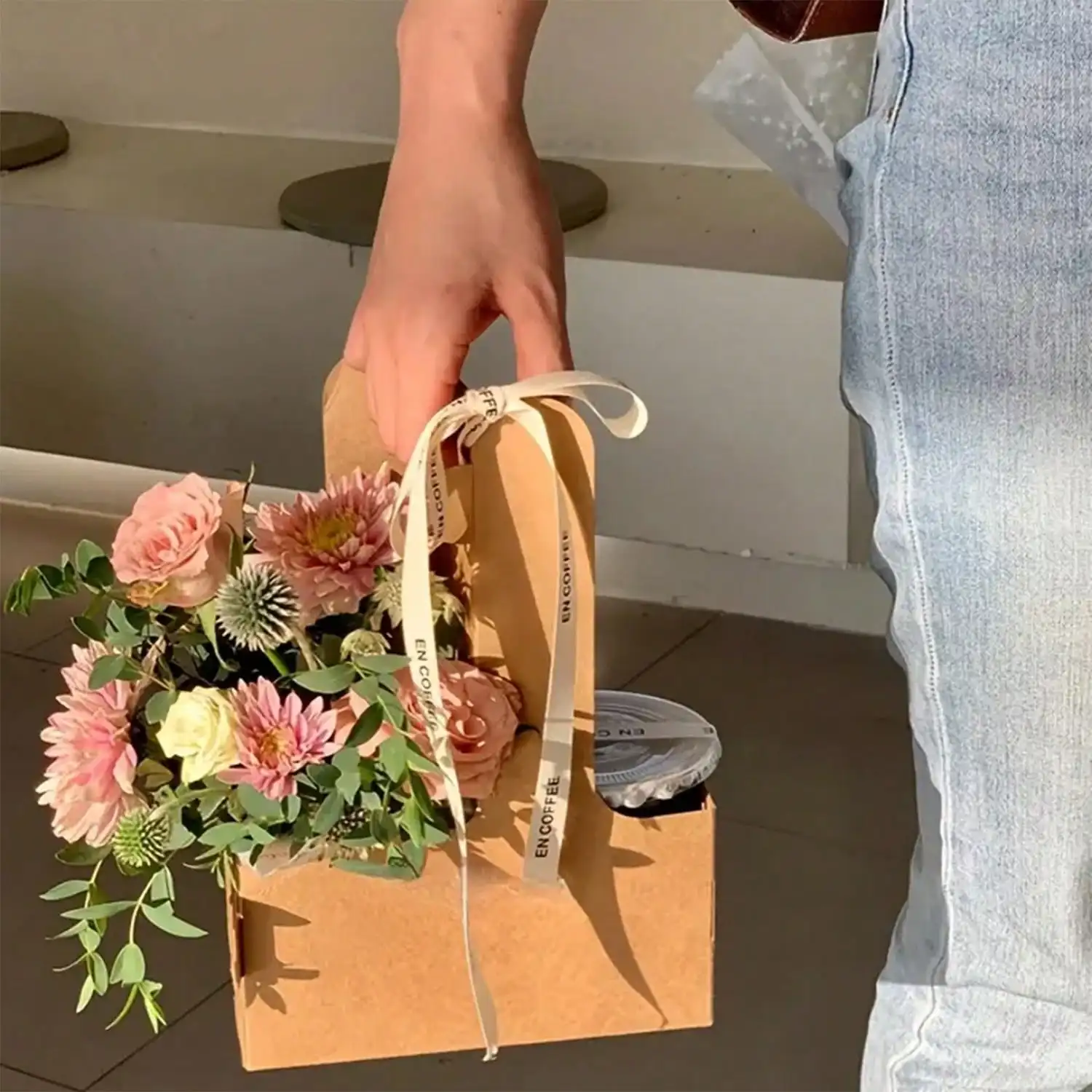 Kraft Paper Flower Bouquet Gif - đánh giá và giá Flower Wrap Kraft