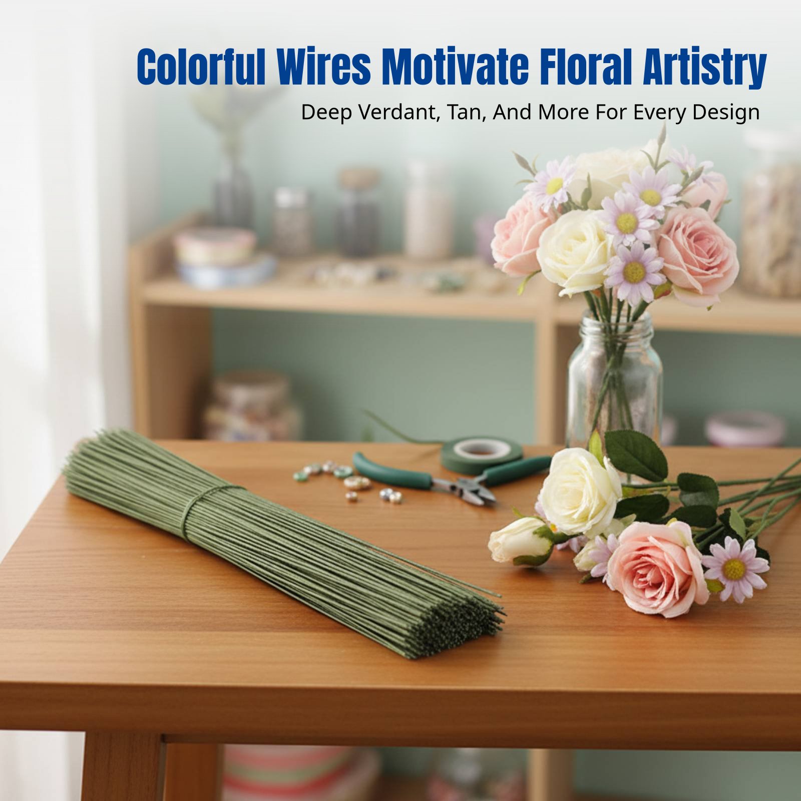 DIY Handcraft Floral Stem Wire - đánh giá và giá Floral Tape Green