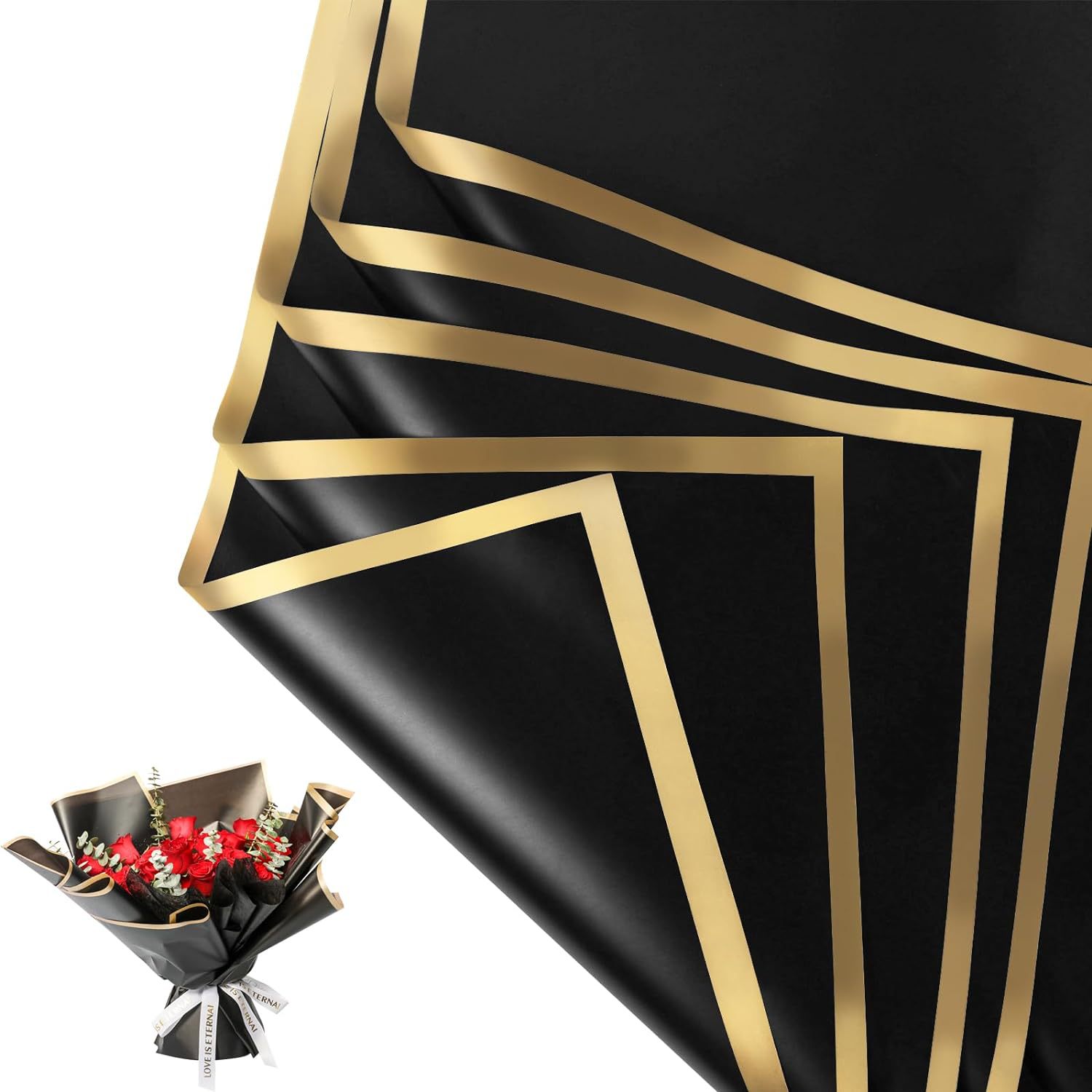 20 Sheets Gold Edge Waterproof - đánh giá và giá Anda Florist Supply