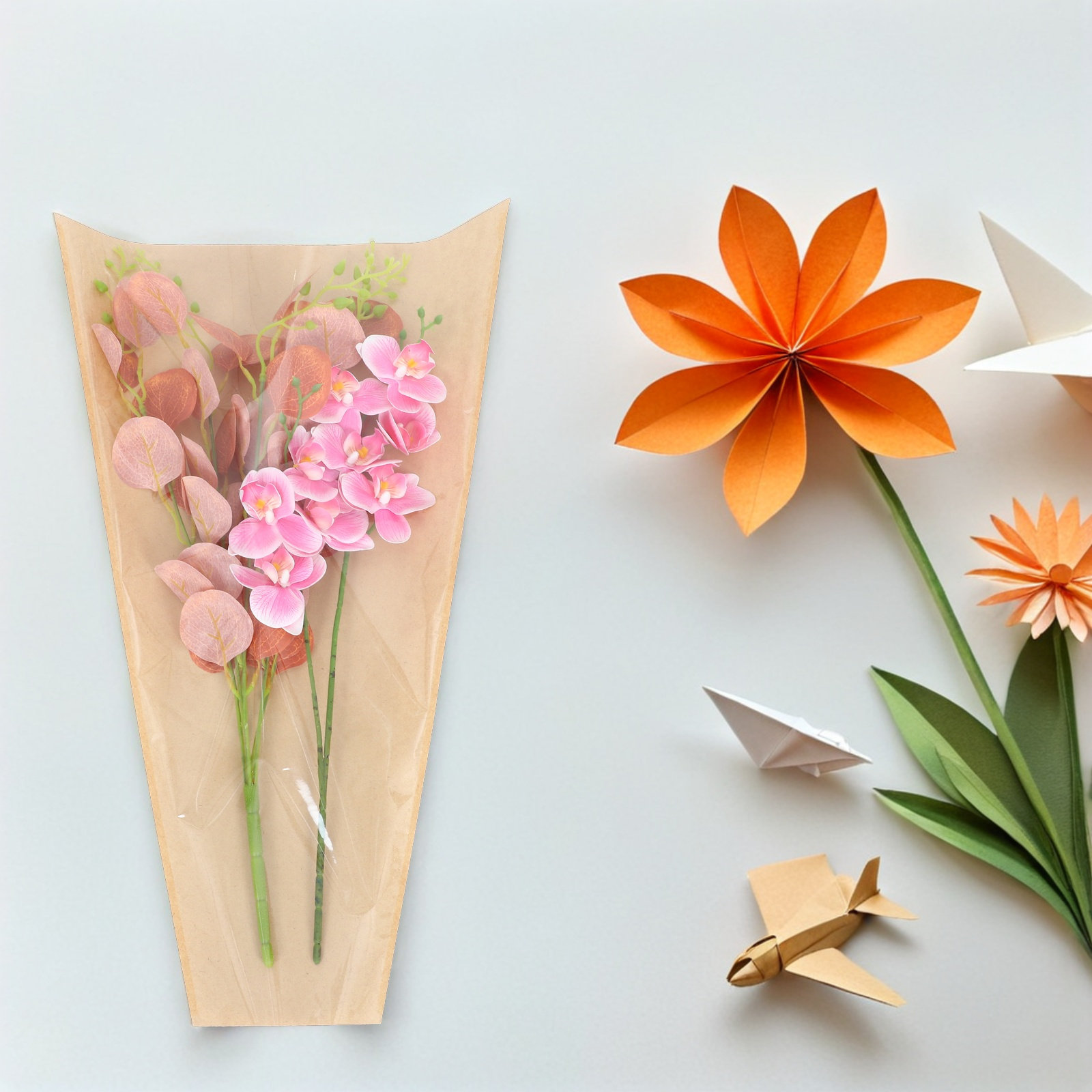 50Pcs Kraft Flower Packaging B - đánh giá và giá Flower Wrap Kraft
