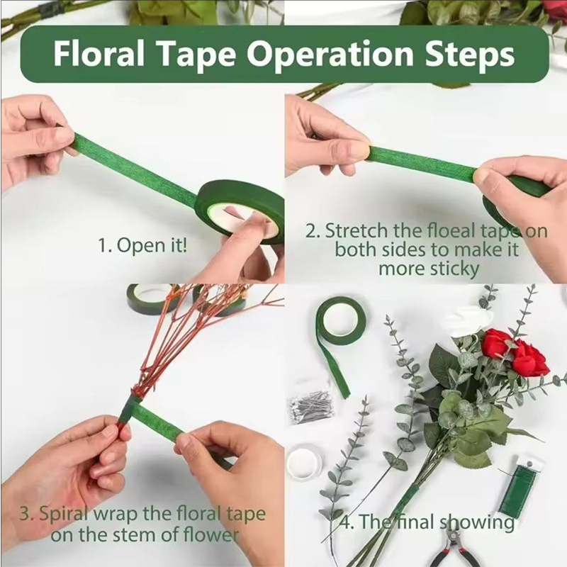 30 Yard 12MM Floral Stem Tape  - đánh giá và giá Floral Tape Green