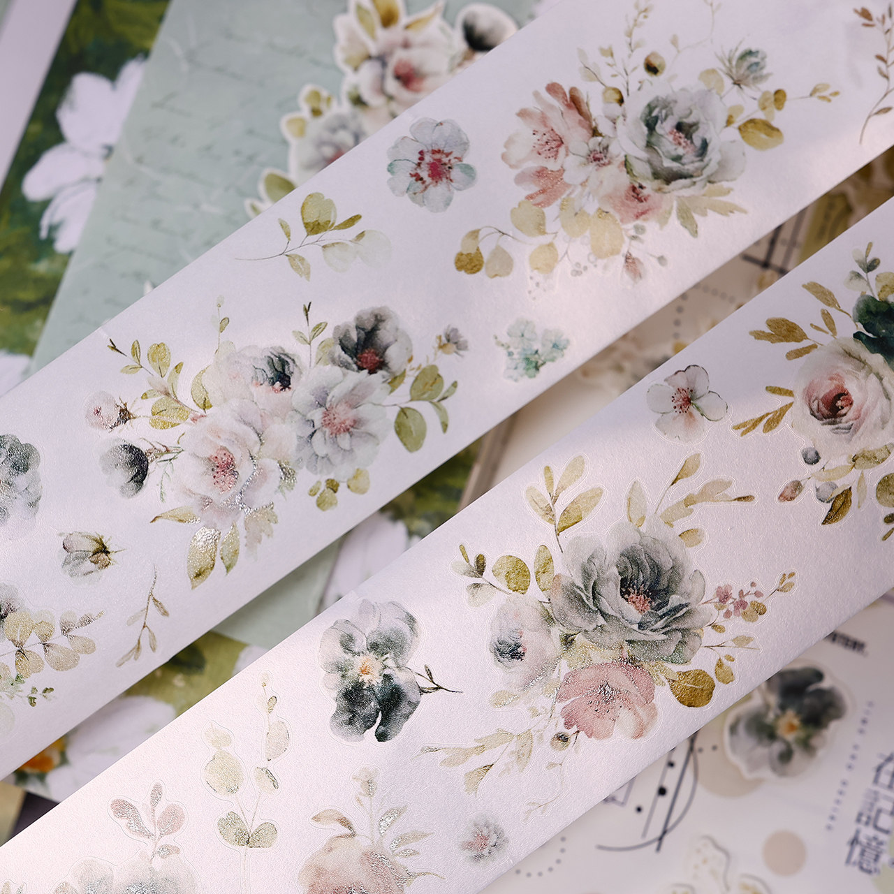 XiaoBaiJia Studio Vintage Soft - đánh giá và giá Floral Tape Green