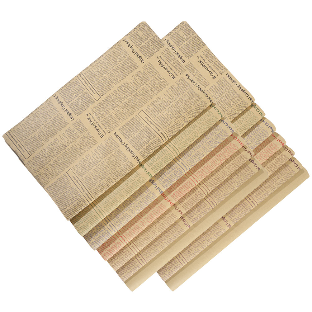 20Sheets Old Newspaper Style K - đánh giá và giá Flower Wrap Kraft