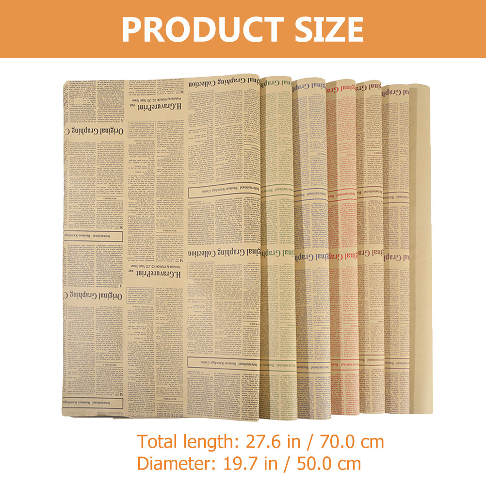 20Sheets Old Newspaper Style K - đánh giá và giá Flower Wrap Kraft